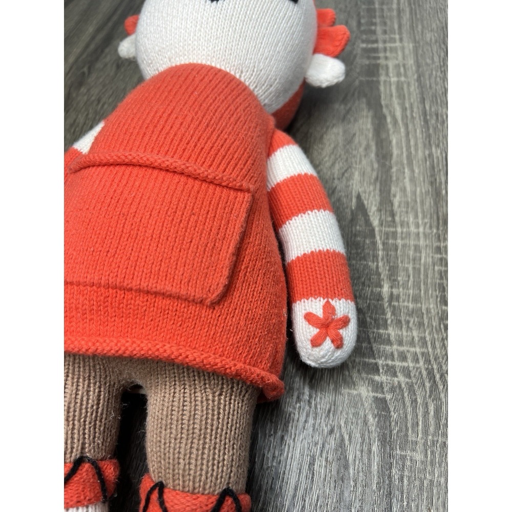 Cuddoll Fox Knit Plush Handmade Organic Cotton Stuffed Animal Reg 20" Stay Wild - Picture 7 of 13